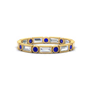 Baguette Round Bezel Eternity Band